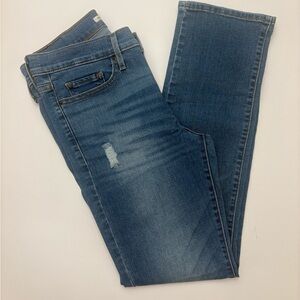 Levi's 314 Shaping Straight Jeans Womens Size 28 Blue Mid Rise Stretch Denim